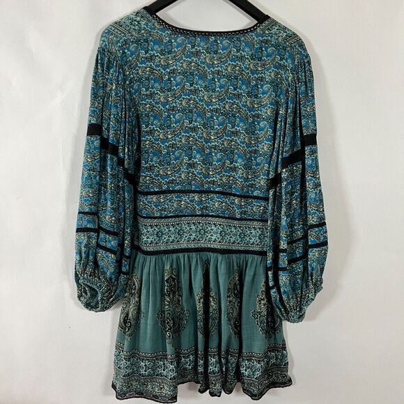 Free People Tunic Top Mini Dress XS Luna Scarf Babydoll Y2k Festival Coachella - Picture 7 of 13